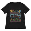 Bat Christmas Sweater Women S V Neck Tee Everyday Wear