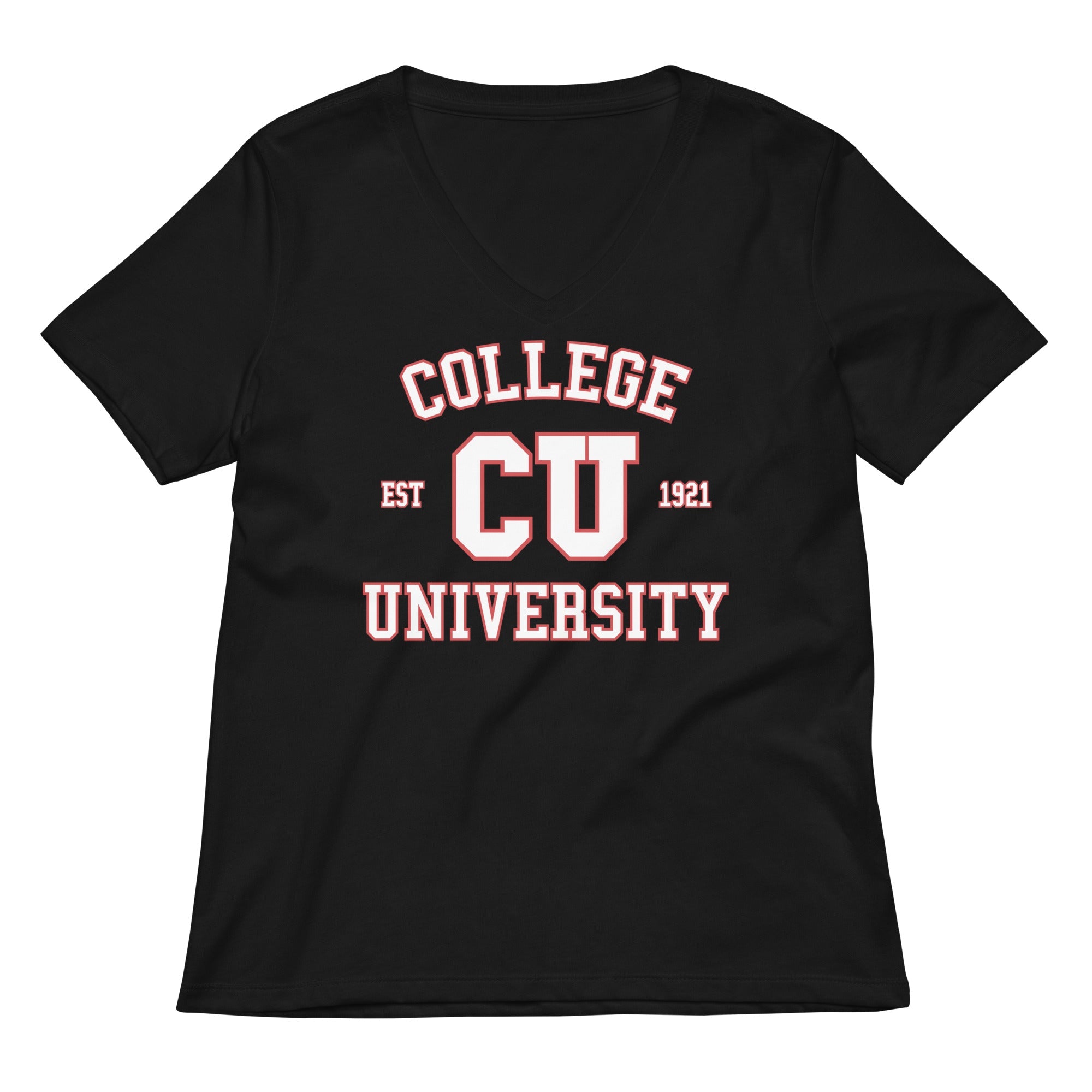 College University Women S V Neck Tee V Neck T Shirt Gift Ready