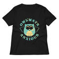 Owlways Anxious Women S V Neck Tee V Neck T Shirt US Trend