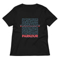 Parkour Women S V Neck Tee V Neck T Shirt Premium Print