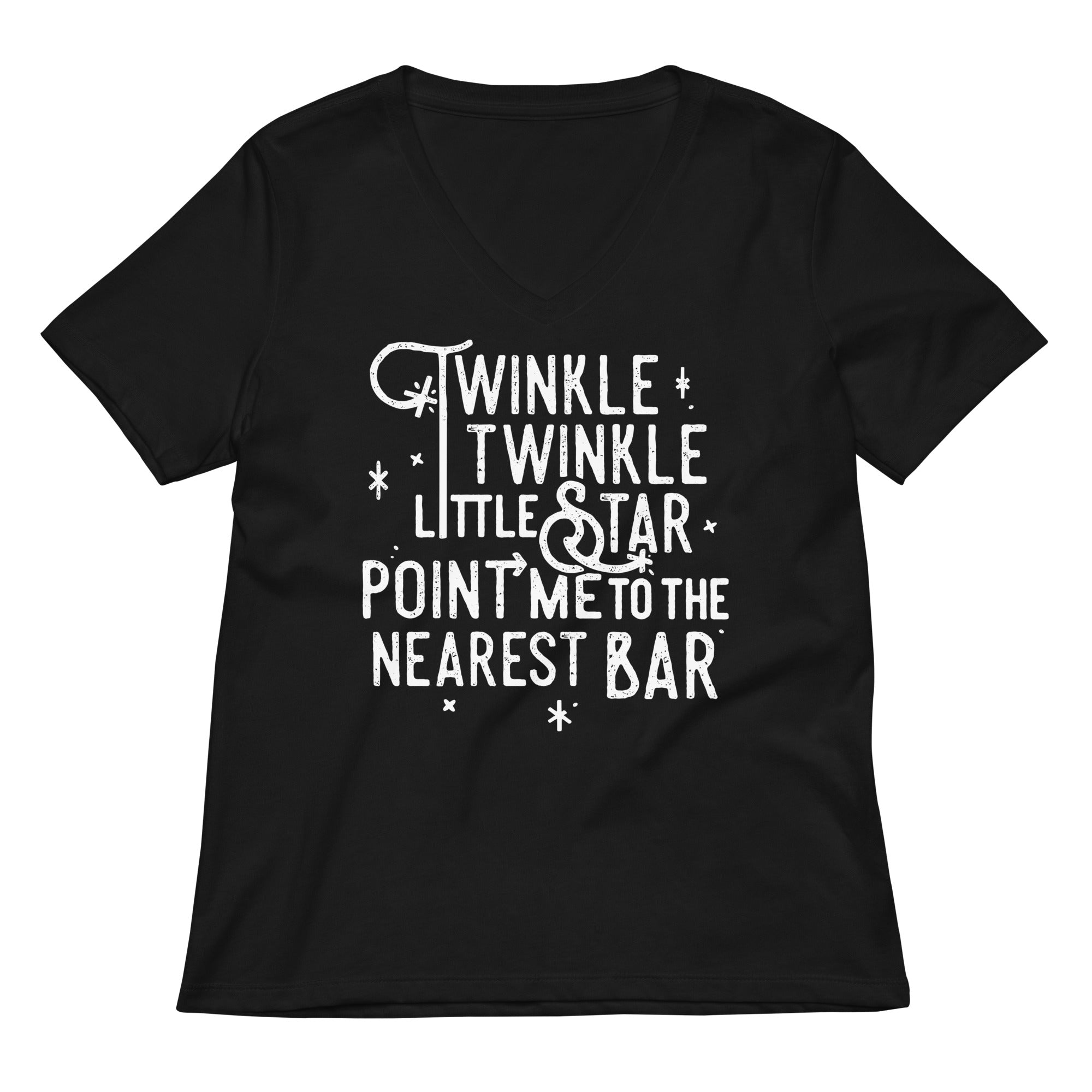 Point Me To The Nearest Bar Women S V Neck Tee V Neck T Shirt Clean Design