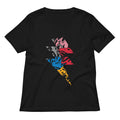 Powerzord Women S V Neck Tee V Neck T Shirt US Trend