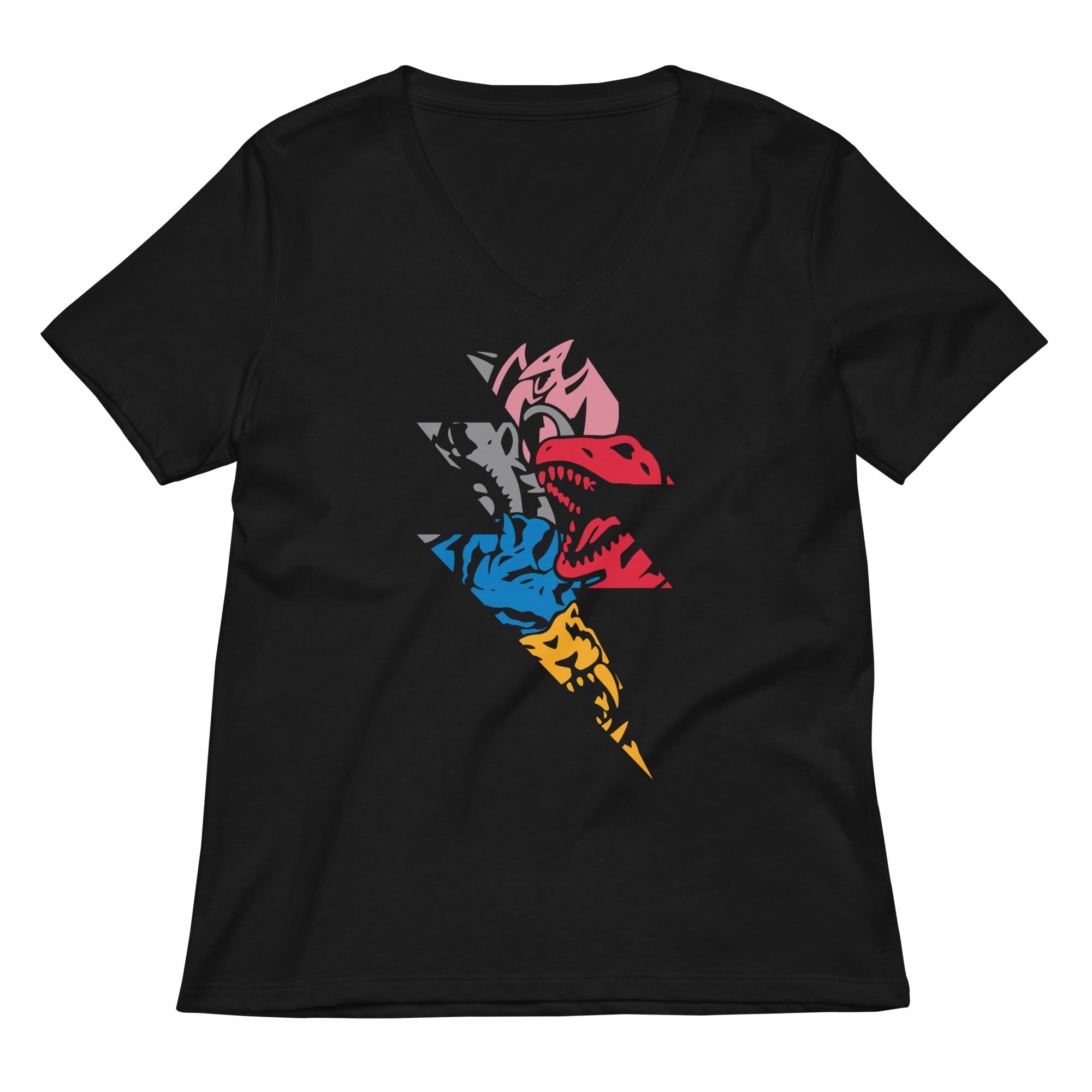 Powerzord Women S V Neck Tee V Neck T Shirt US Trend
