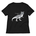 Purrannosaurus Rex Women S V Neck Tee V Neck T Shirt Clean Design