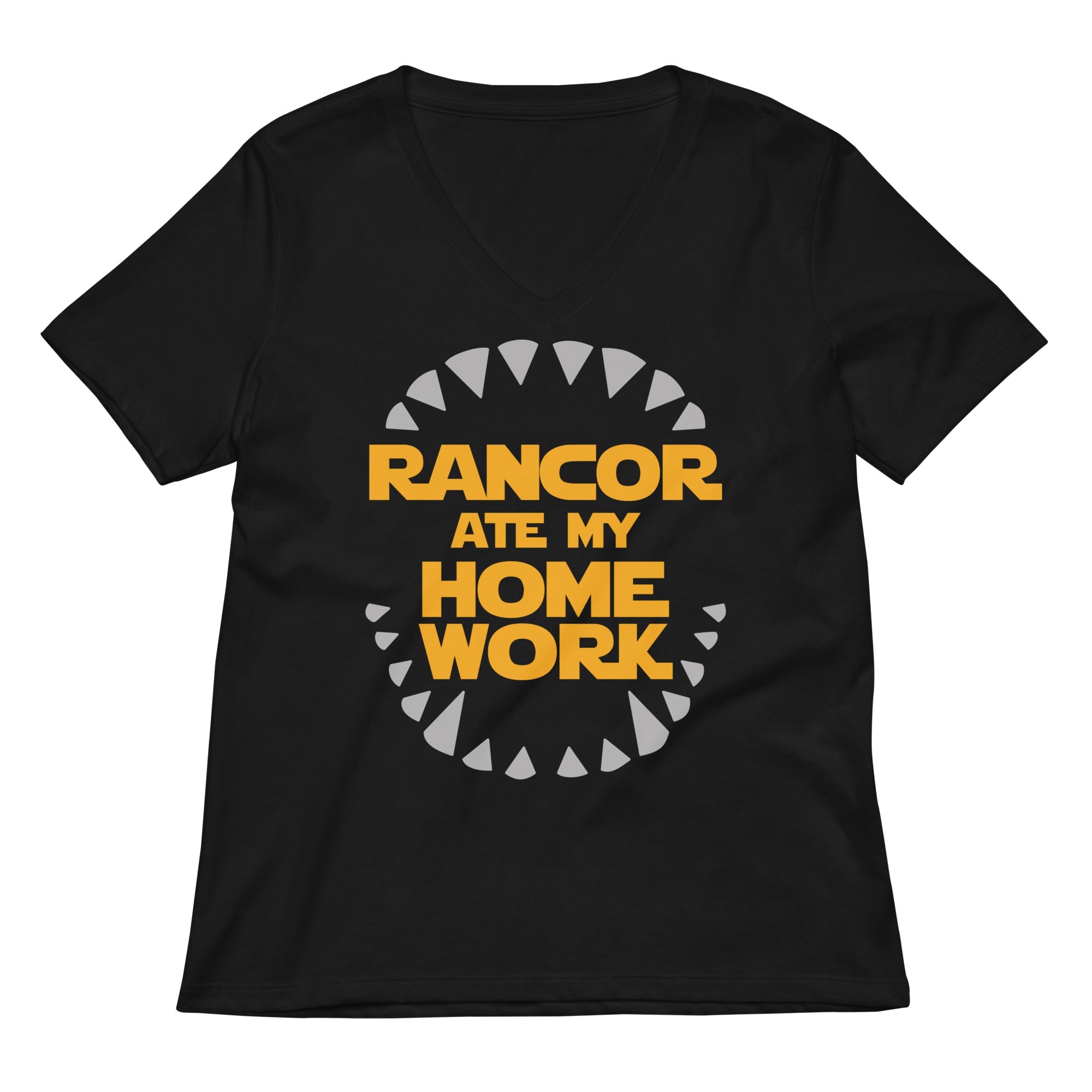 Rancor Ate My Homework Women S V Neck Tee V Neck T Shirt Gift Ready
