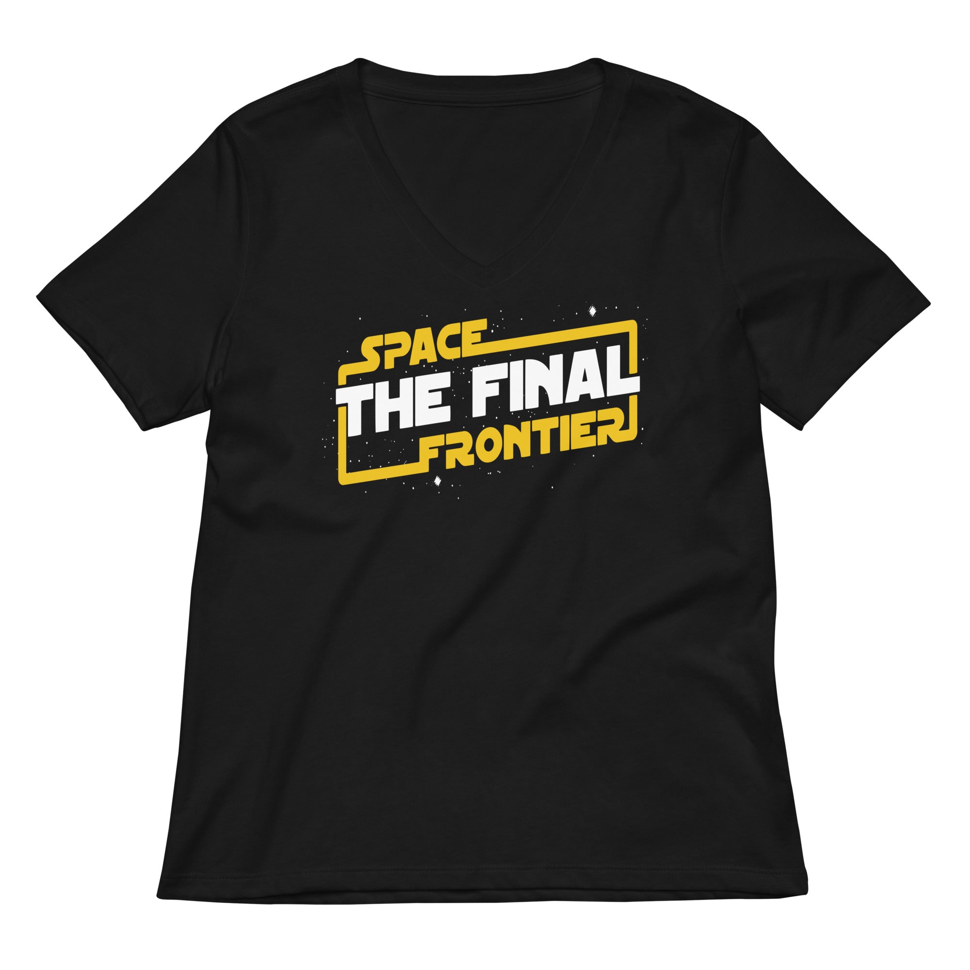 Space The Final Frontier Women S V Neck Tee V Neck T Shirt Premium Print