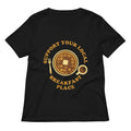 Support Your Local Breakfast Place Women S V Neck Tee V Neck T Shirt Clean Design