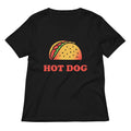 Taco Is A Hotdog Women S V Neck Tee V Neck T Shirt Clean Design