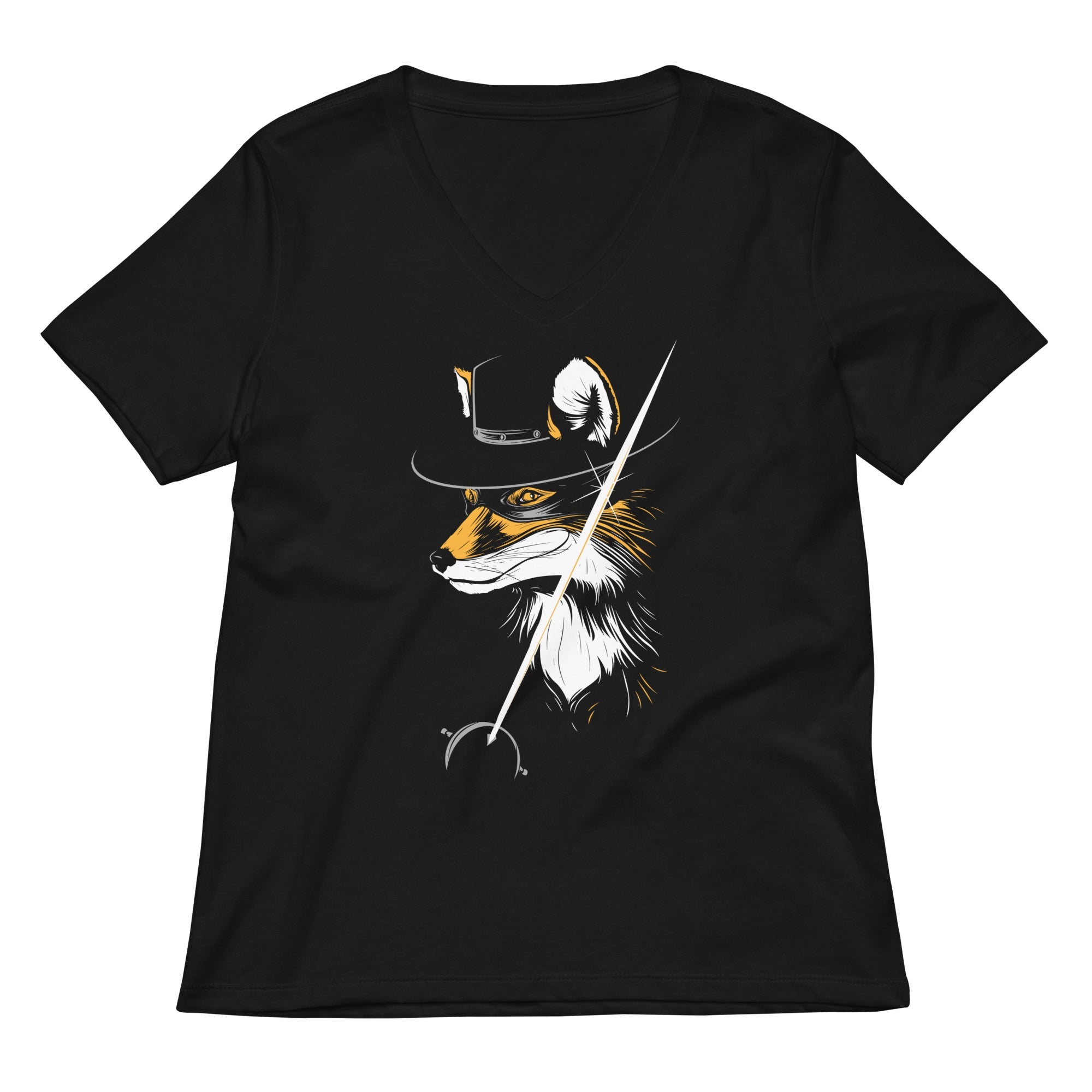 The Fox Women S V Neck Tee V Neck T Shirt Minimal Style