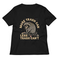 More Trash Can Less T Women S V Neck Tee V Neck T Shirt Minimal Style