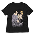 Kooky Spooky Kiss Women S V Neck Tee V Neck T Shirt US Trend