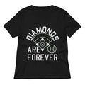 Diamonds Are Forever Women S V Neck Tee V Neck T Shirt Everyday Wear