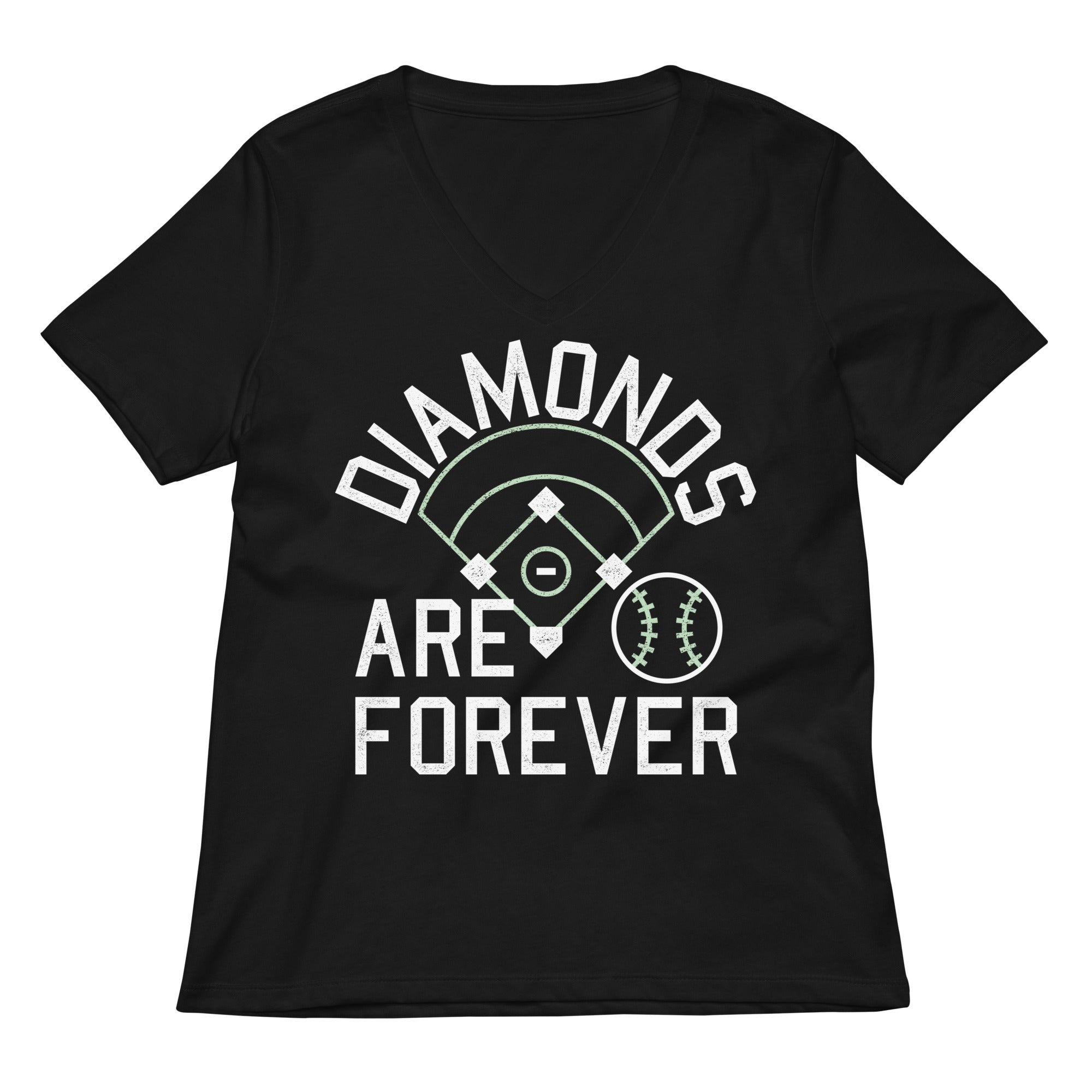 Diamonds Are Forever Women S V Neck Tee V Neck T Shirt Everyday Wear