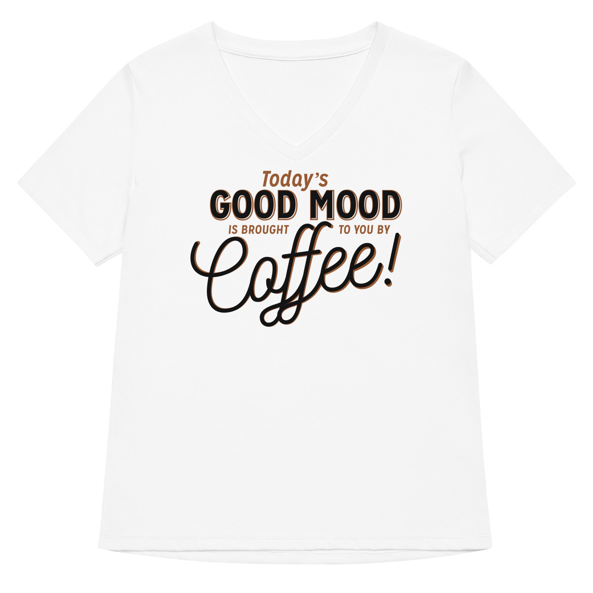 Today S Good Mood Women V Neck Tee V Neck T Shirt Minimal Style