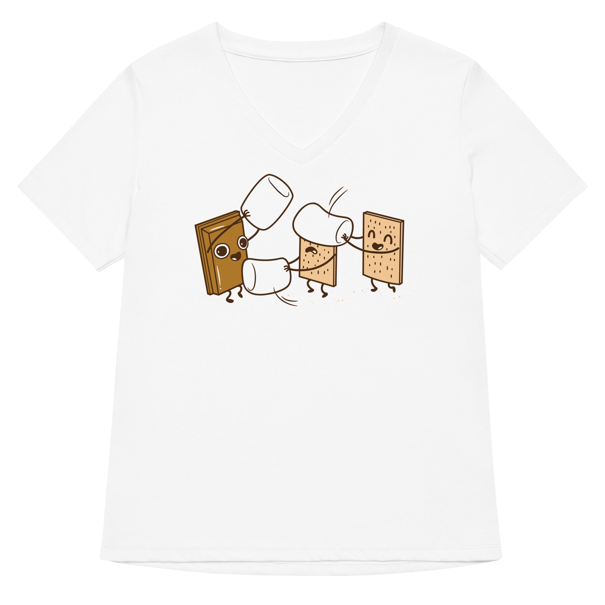 How S Mores Are Made Women V Neck Tee V Neck T Shirt Clean Design