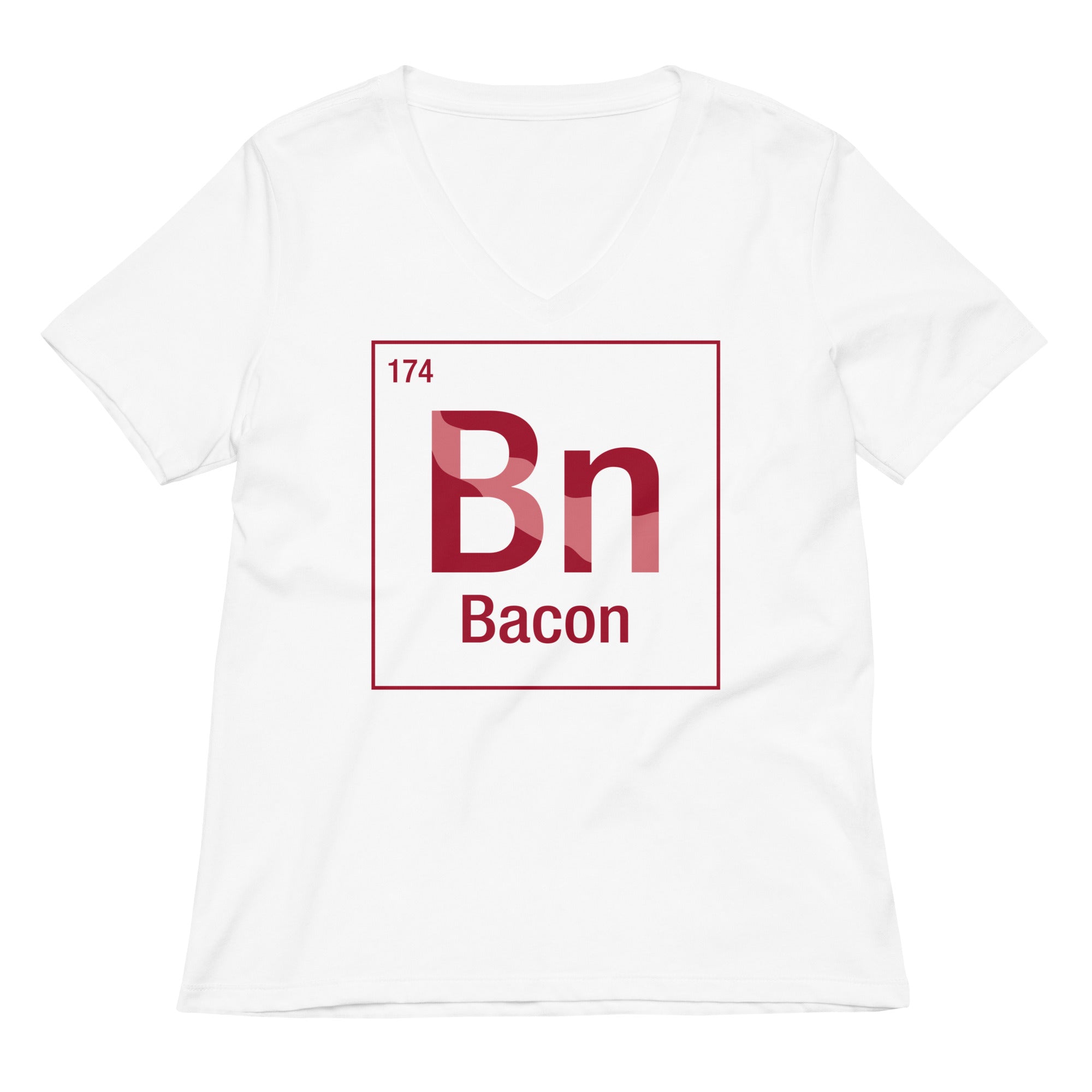 Bacon Element Women S V Neck Tee V Neck T Shirt Minimal Style