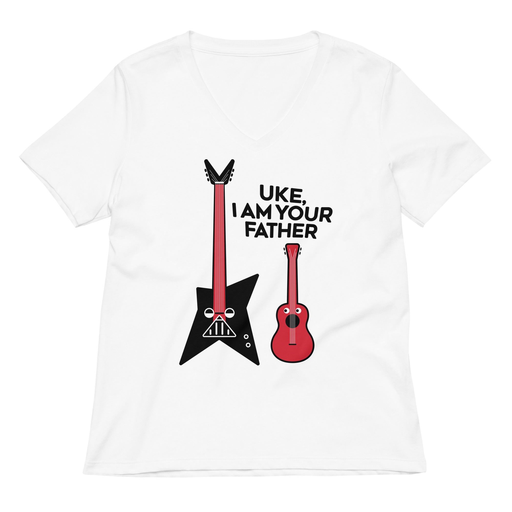 Uke I Am Your Father Women S V Neck Tee V Neck T Shirt Premium Print